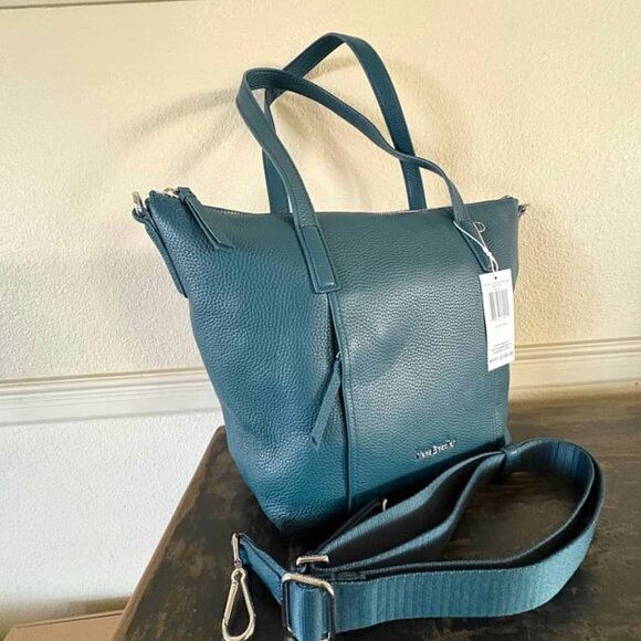 Vera Bradley Charlie Small Shoulder Bag in leather Teal- NWT - Picture 4 of 6